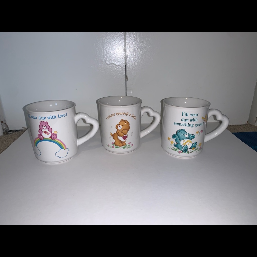 Three Care Bear Mugs